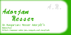 adorjan messer business card